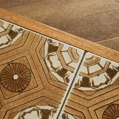 イギリス ヴィンテージ タイルトップ コーヒーテーブル センターテーブル