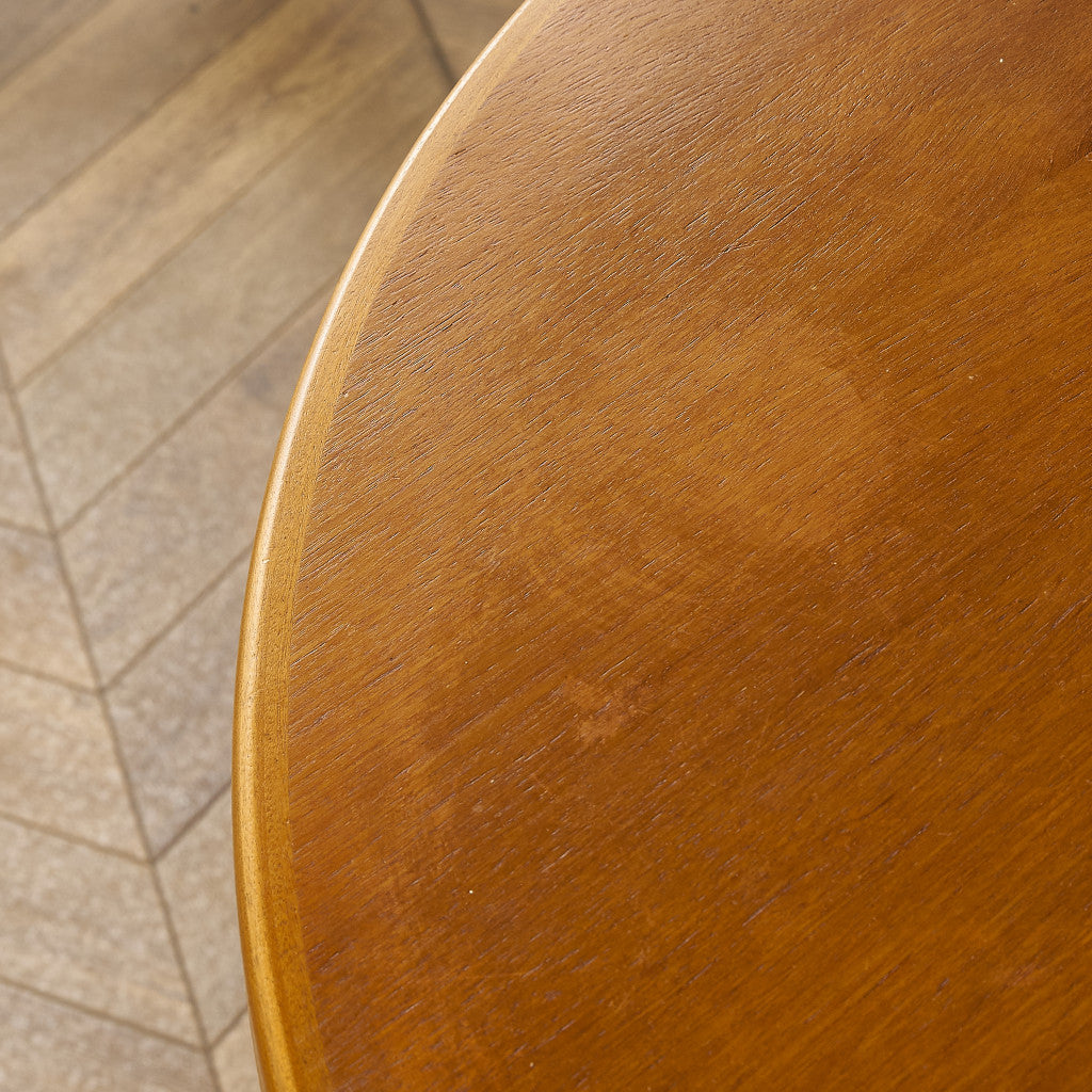 エクステンション ラウンドダイニングテーブル / 天板再塗装済み