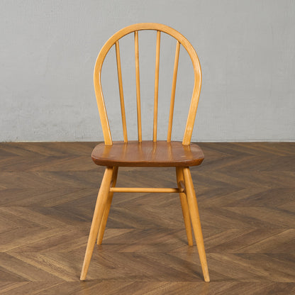 ヴィンテージ 4本 スポーク フープバックチェア ラウンドゴールドラベル