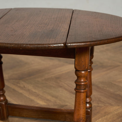 英国 クラシック ターントップ ドロップリーフ サイドテーブル