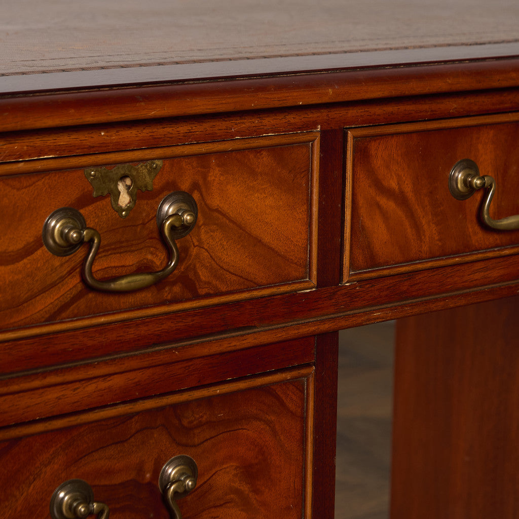 英国 クラシック 両袖 デスク