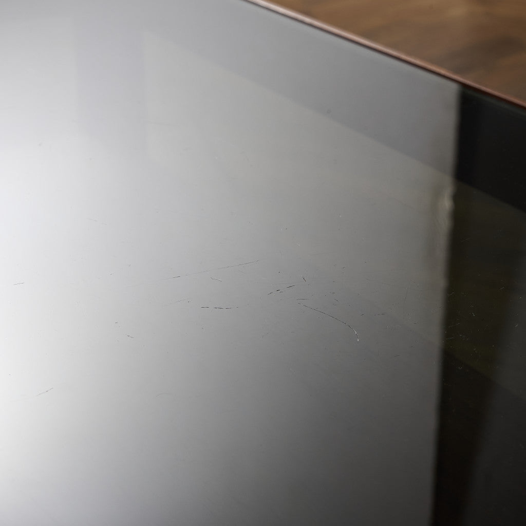 ヴィンテージ スモークガラストップ コーヒーテーブル