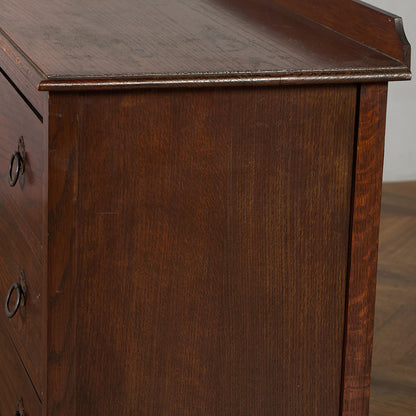 英国 クラシック オーク材 3段チェスト