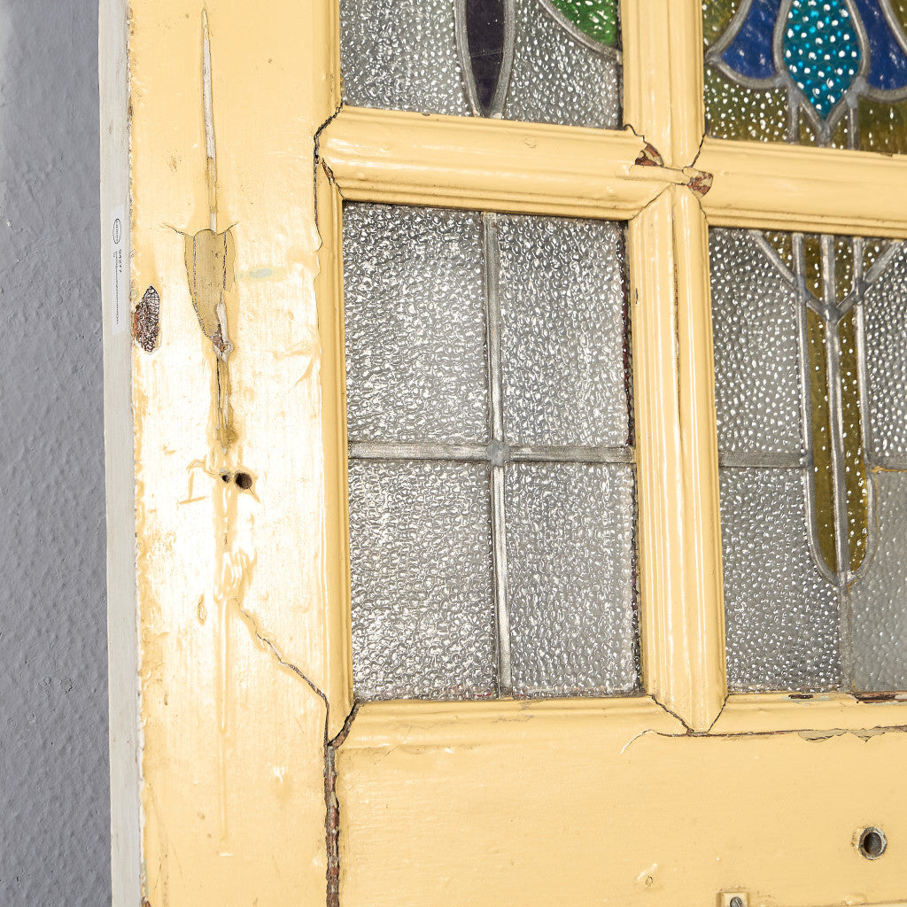 英国 アンティーク ペインテッド ステンドグラス ドア