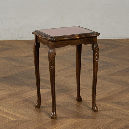 英国 クラシック ガラストップ ネストテーブル