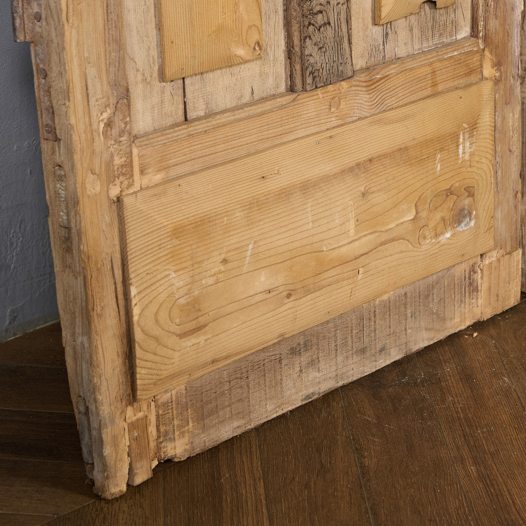 英国 アンティーク 両開き 鉄格子 ウッド ドア 2点セット