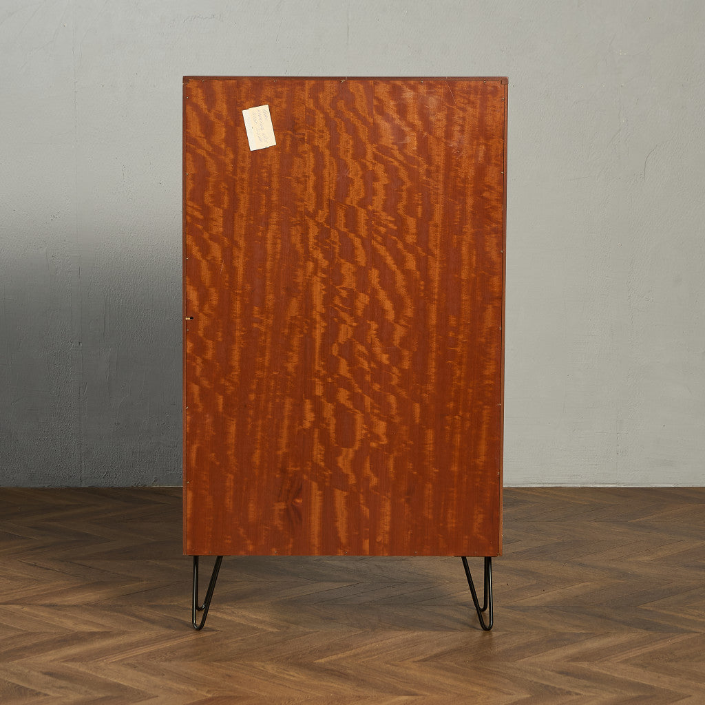 Fresco ガラス ブックケース カスタム アイアン ヘアピンレッグ