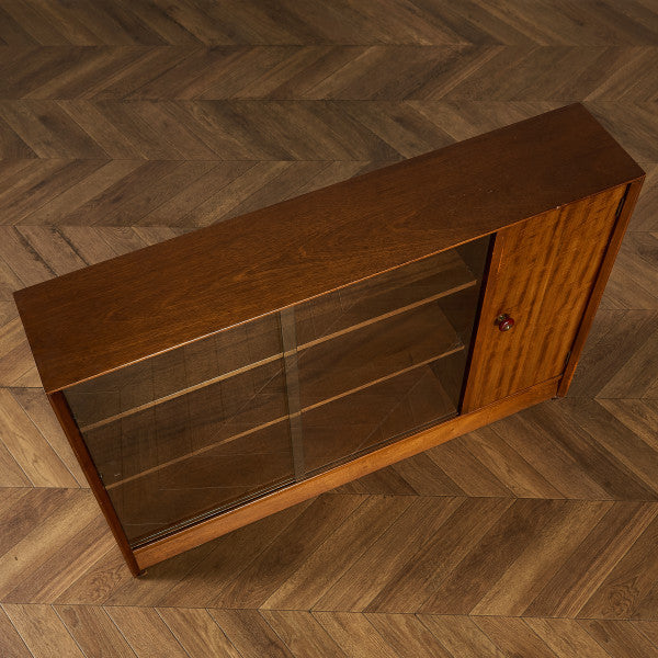 ヴィンテージ ガラス キャビネット 本棚