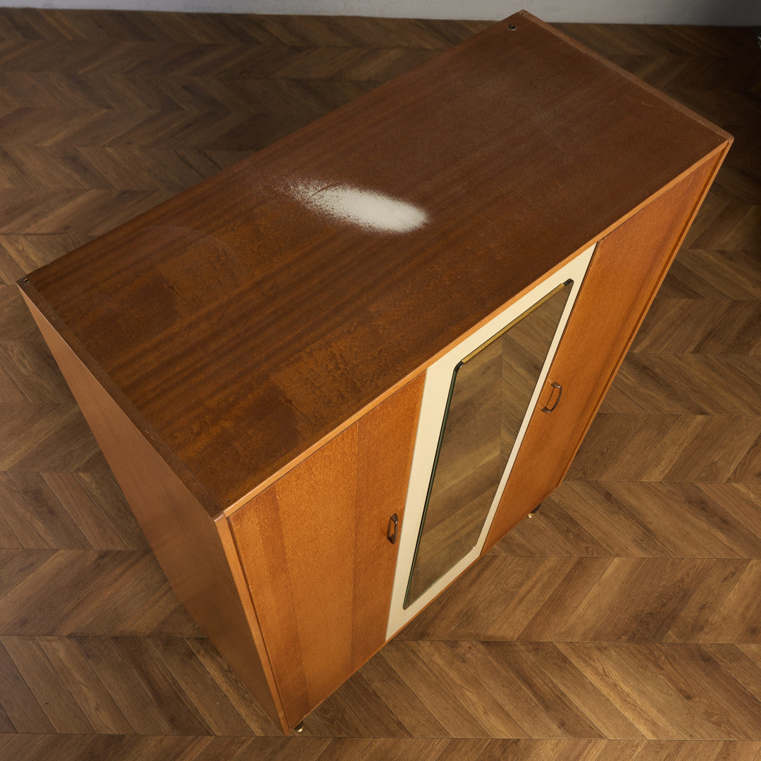 Chinese white ヴィンテージ 3ドア ワードローブ 初期ゴールドラベル