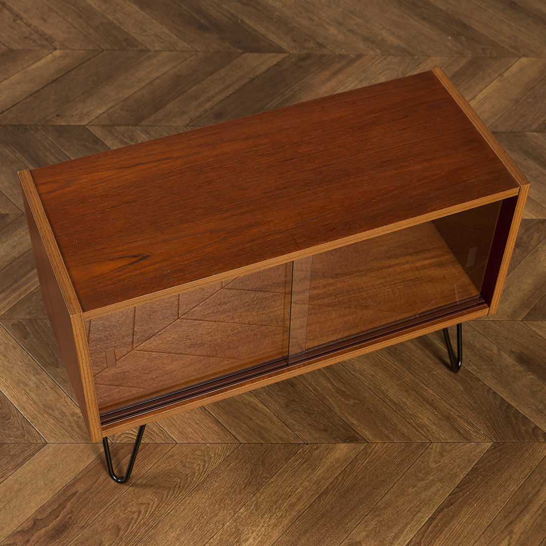 英国 ヴィンテージ ブックシェルフ カスタム アイアンヘアピンレッグ