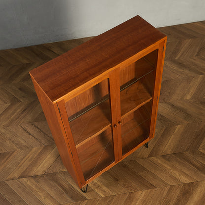 Fresco ガラス ブックケース カスタム アイアン ヘアピンレッグ