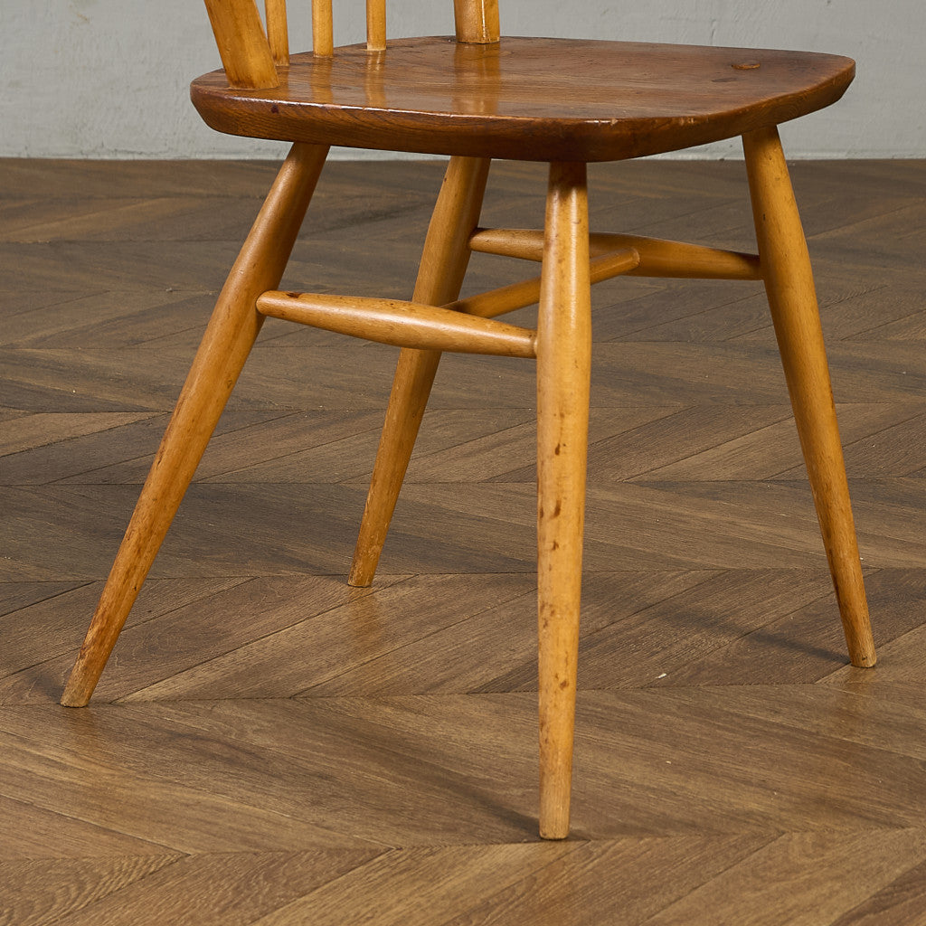 ヴィンテージ 4本 スポーク フープバックチェア ラウンドゴールドラベル