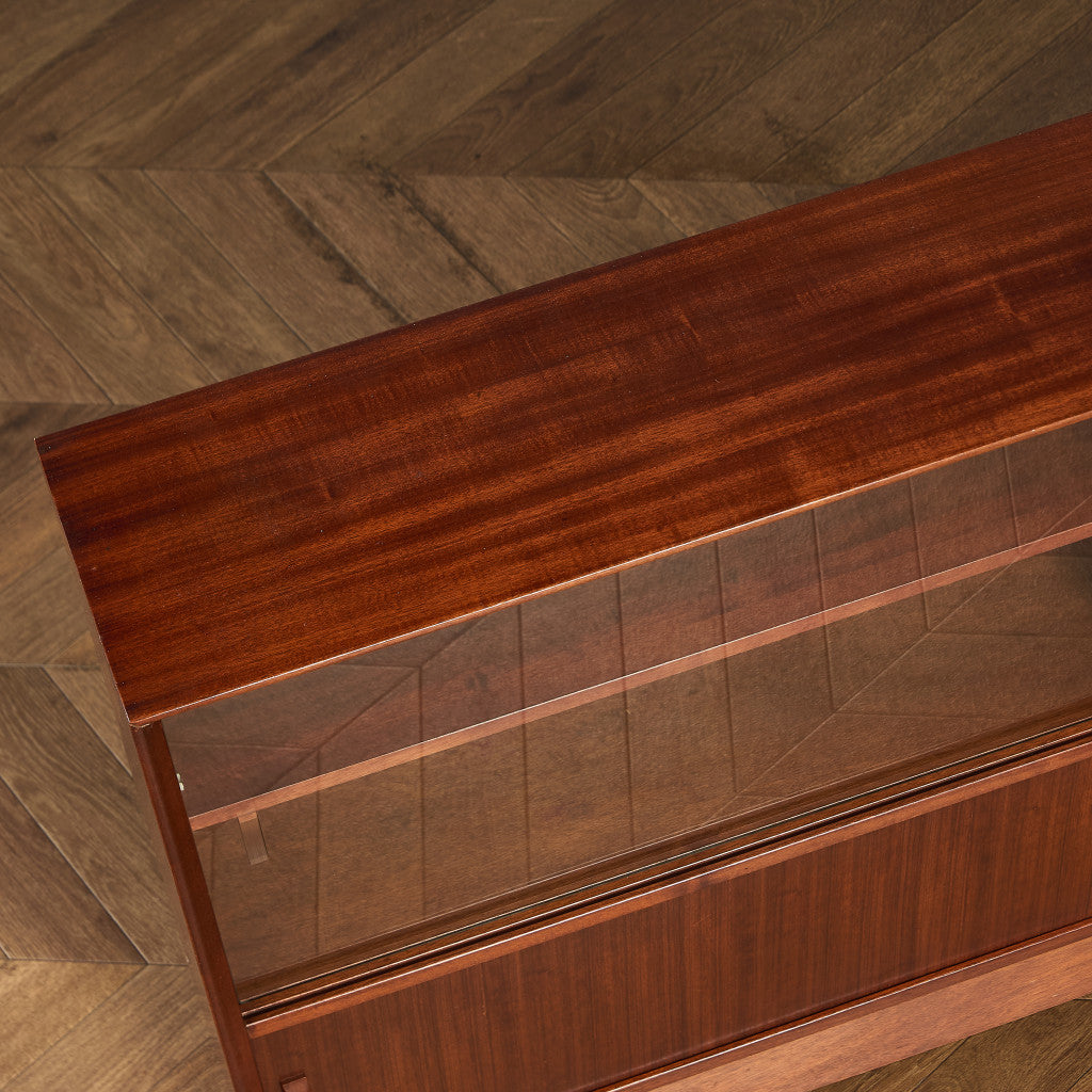 英国 ヴィンテージ ガラス キャビネット