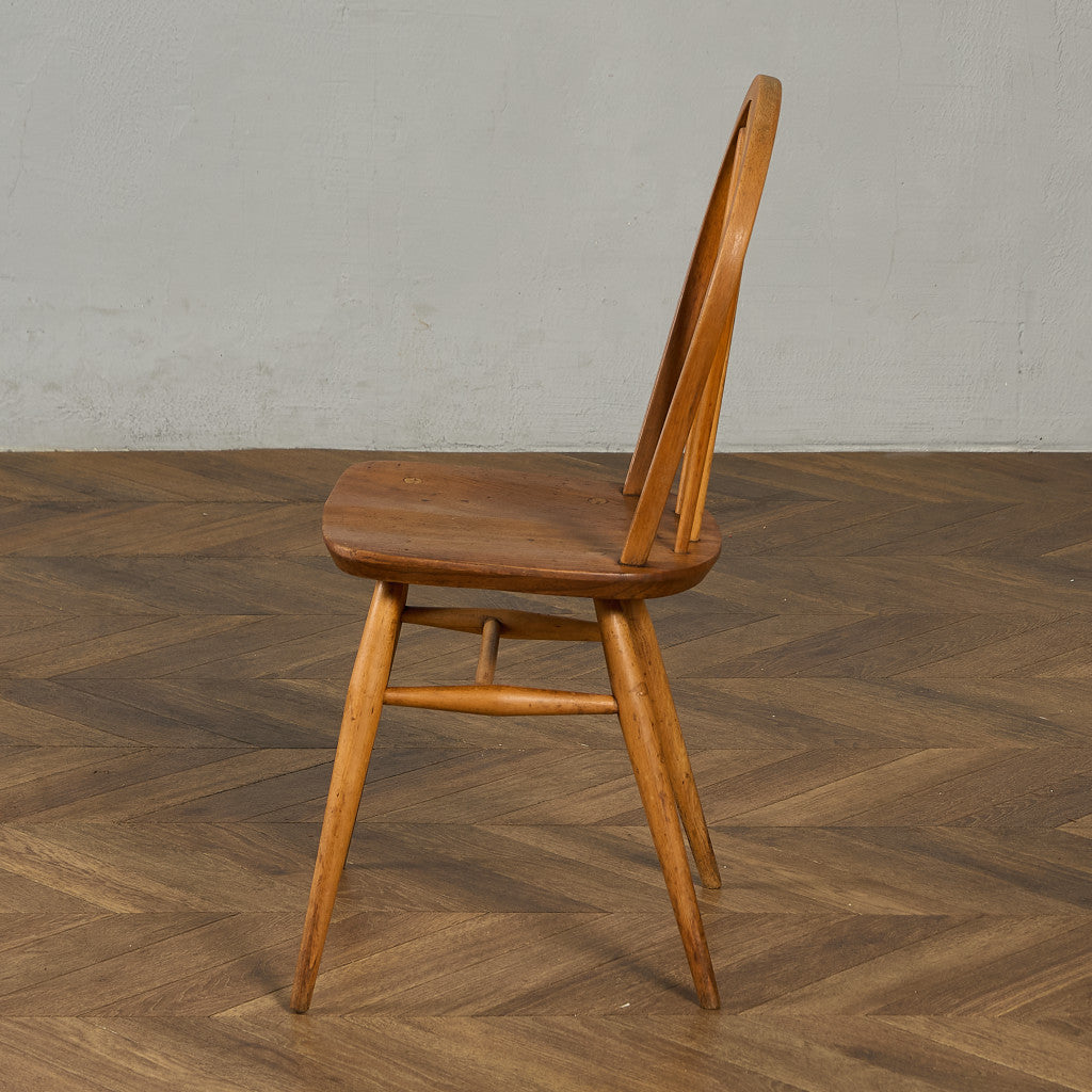 アーコール ERCOL ヴィンテージ 4本 スポーク フープバックチェア ネイビーブルーラベル #89767