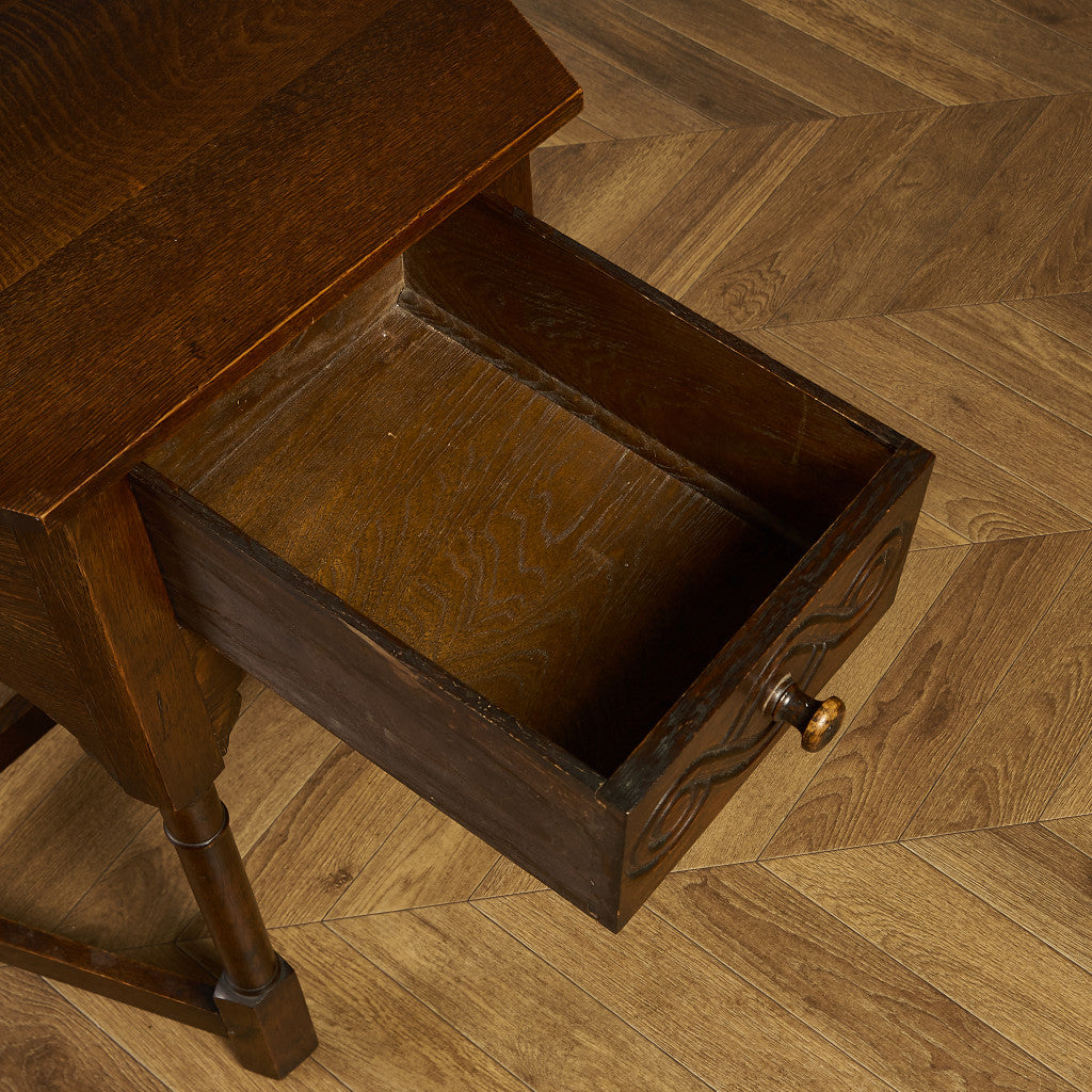 英国 クラシック 引き出し付き サイドテーブル #90096