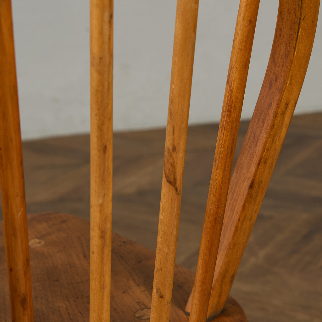 アーコール ERCOL ヴィンテージ 4本 スポーク フープバックチェア ネイビーブルーラベル #89767