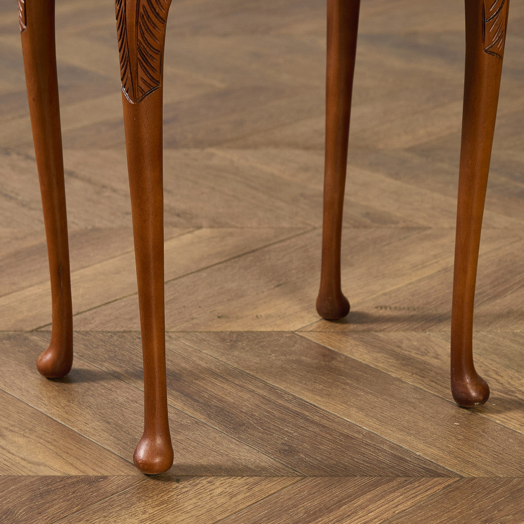 英国 クラシック ガラストップ ネストテーブル