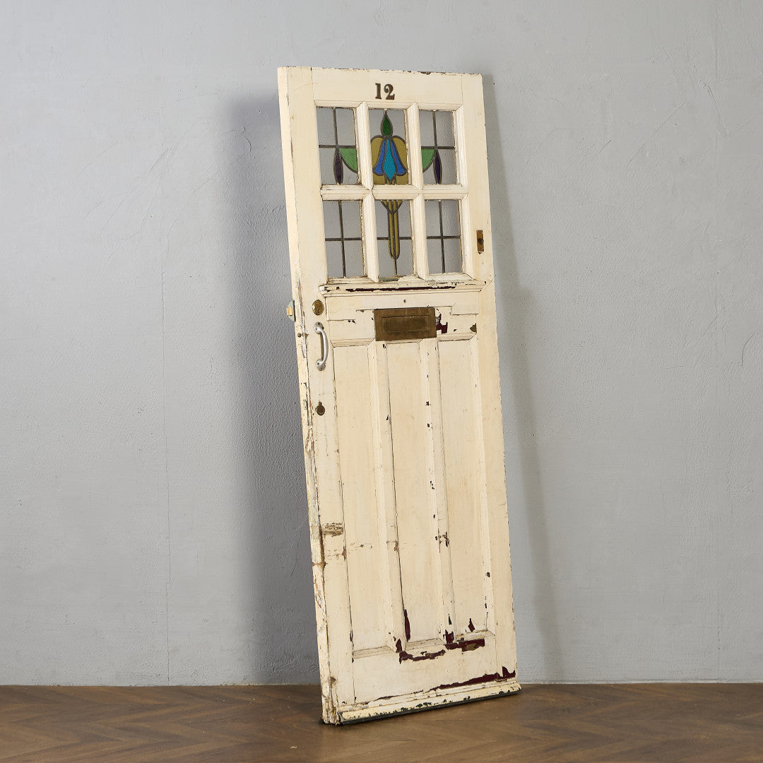 英国 アンティーク ペインテッド ステンドグラス ドア