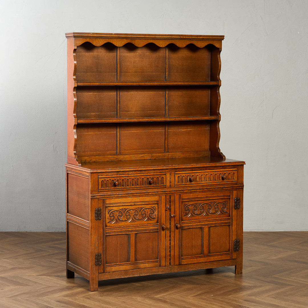 Pratts オーク材 ウェルシュドレッサー カップボード