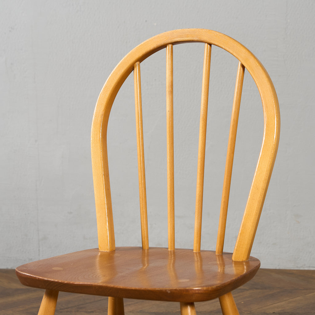 ヴィンテージ 4本 スポーク フープバックチェア ラウンドゴールドラベル