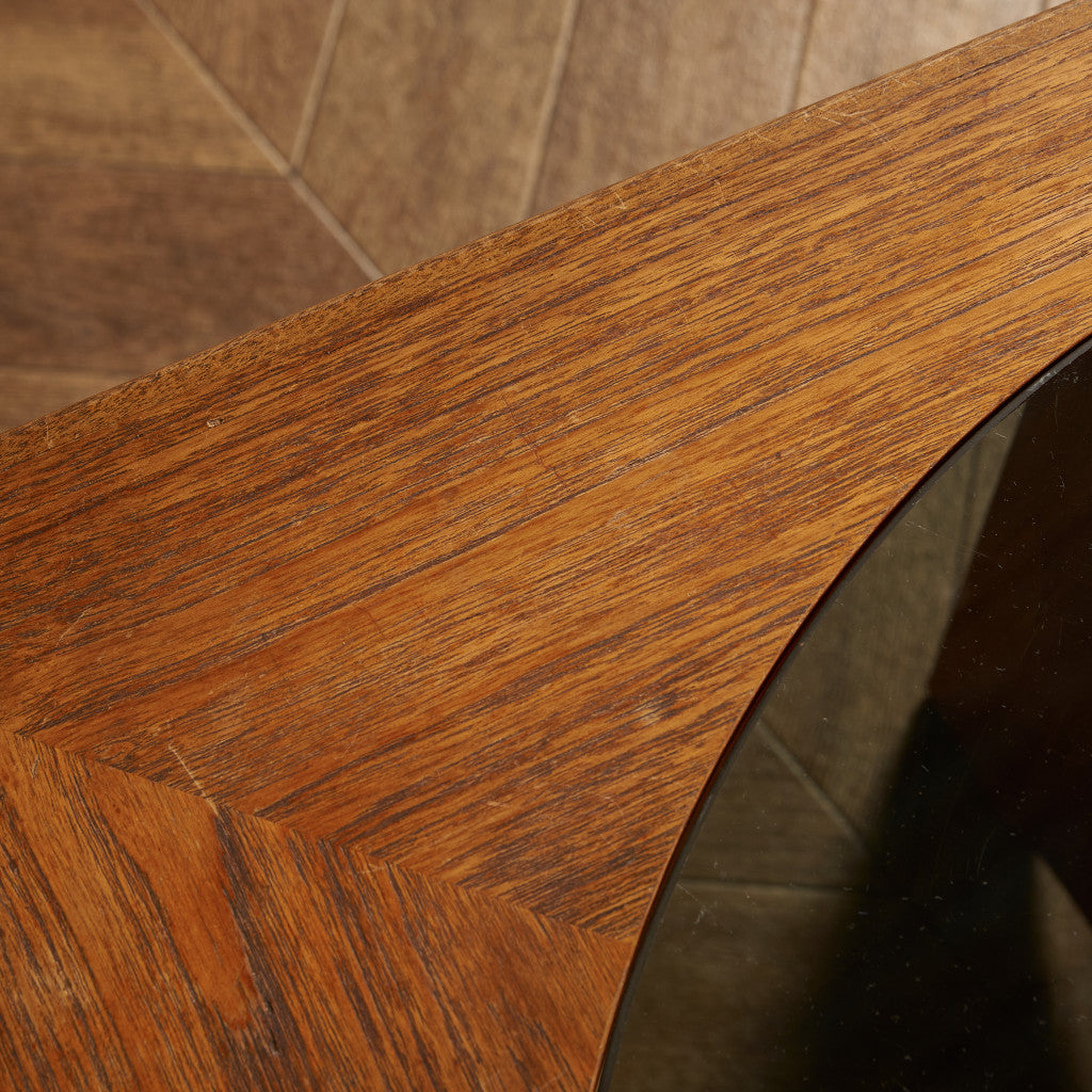 ヴィンテージ スツール付き ガラストップ センターテーブル