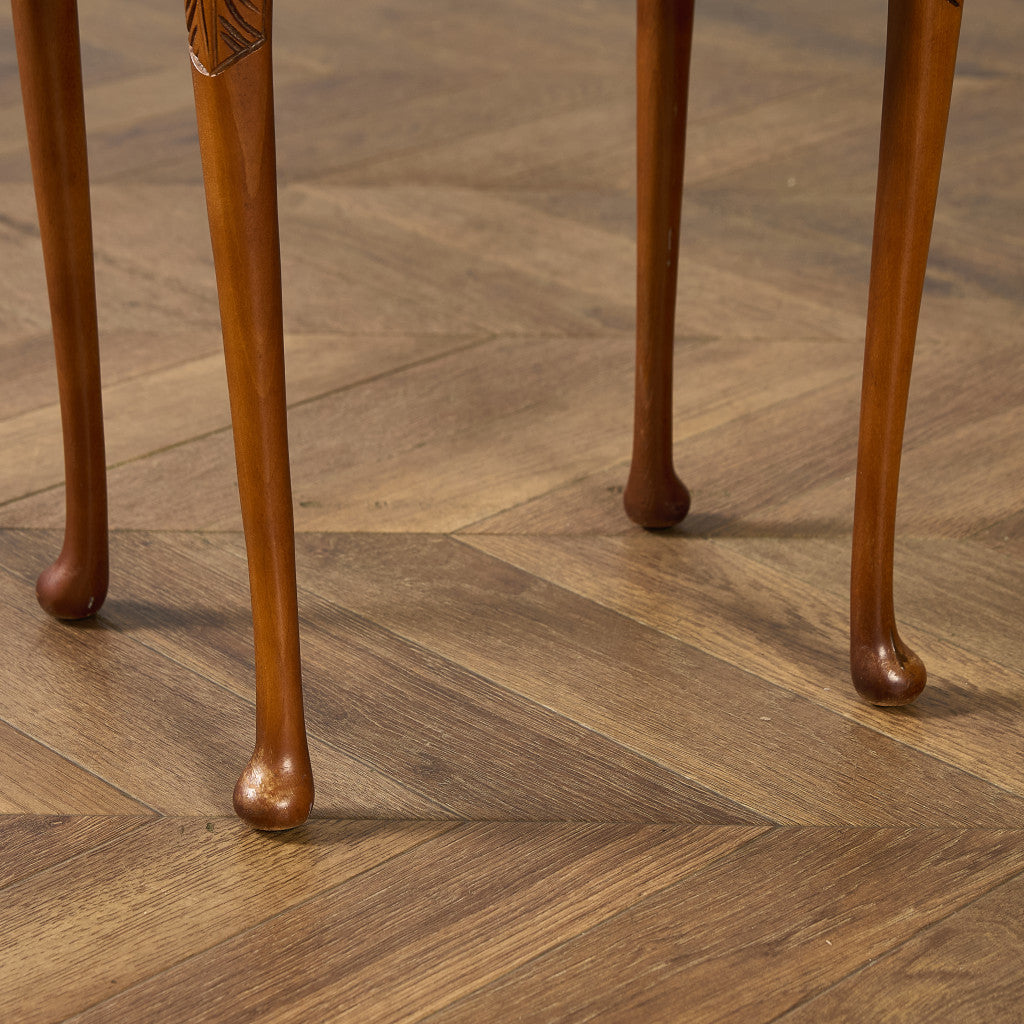 英国 クラシック ガラストップ ネストテーブル