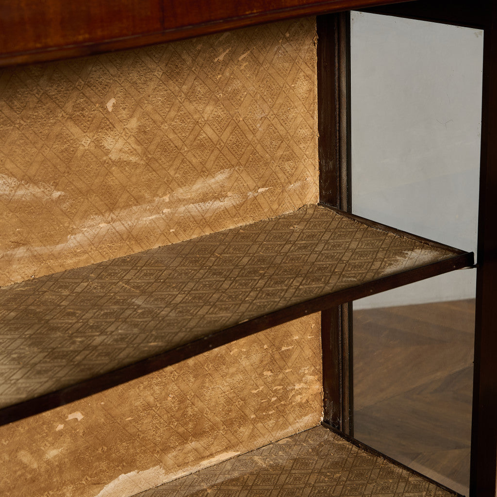 英国 クラシック ディスプレイ ガラス キャビネット