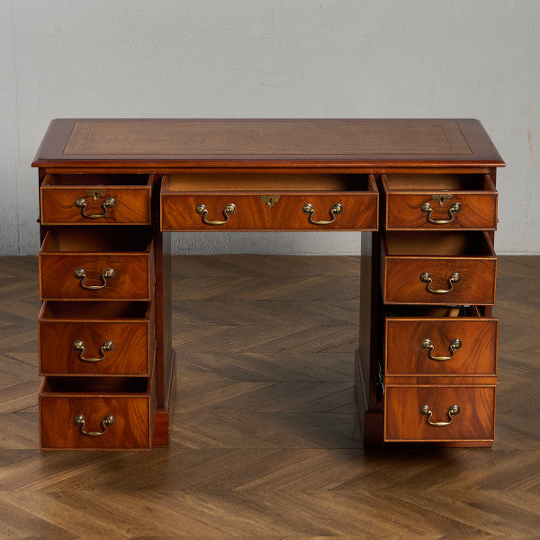 英国 クラシック 両袖 デスク