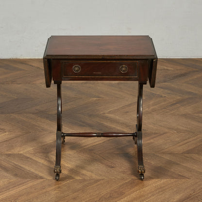 英国 クラシック ハープモチーフ バタフライ サイドテーブル