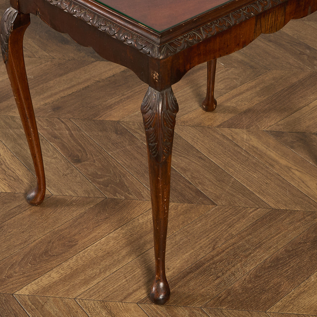 英国 クラシック ガラストップ ネストテーブル