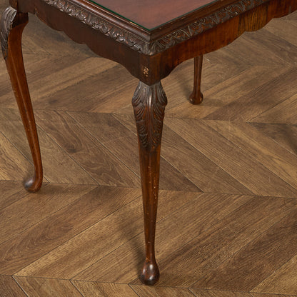 英国 クラシック ガラストップ ネストテーブル