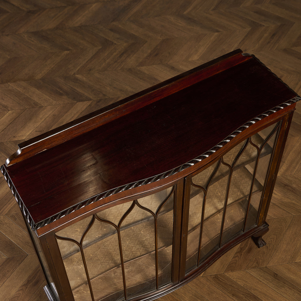 英国 クラシック ディスプレイ ガラス キャビネット