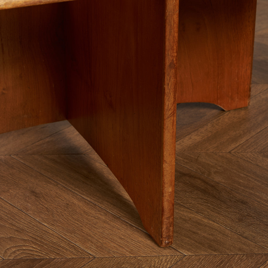 ヴィンテージ スツール付き ガラストップ センターテーブル