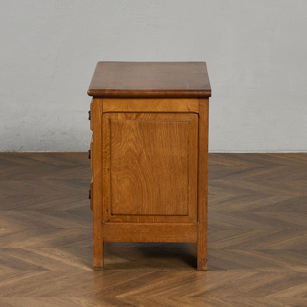 英国 クラシック オーク材 3段 チェスト