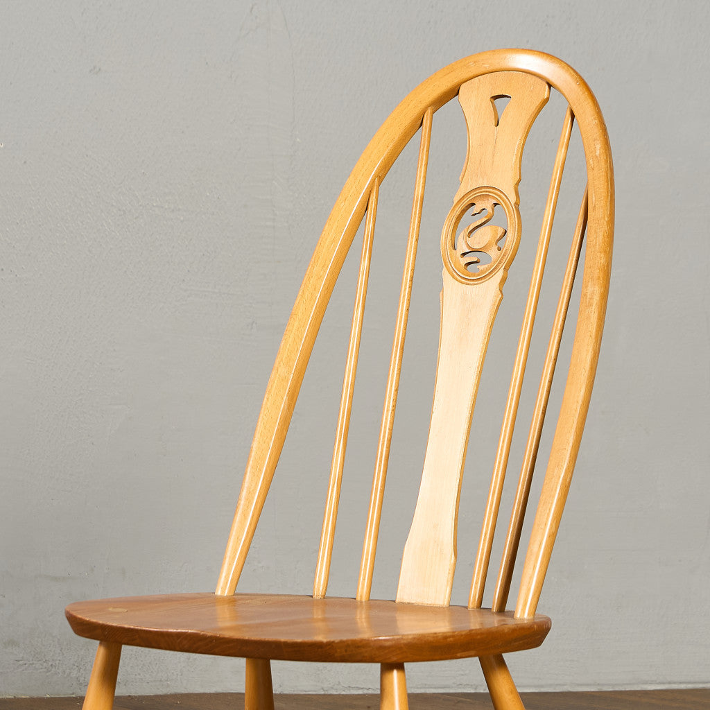 アーコール ERCOL スワンバックチェア ラウンドメタルラベル #97119