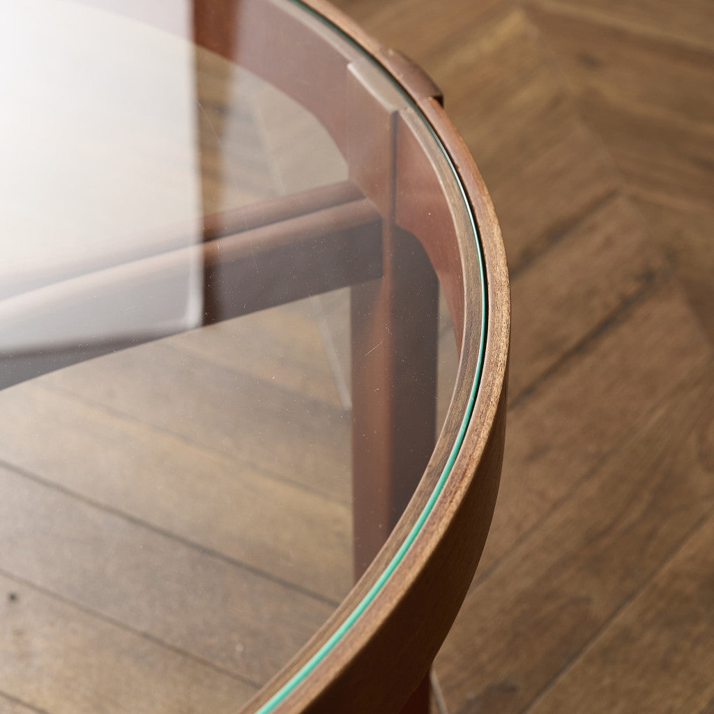 ヴィンテージ ガラストップ コーヒーテーブル