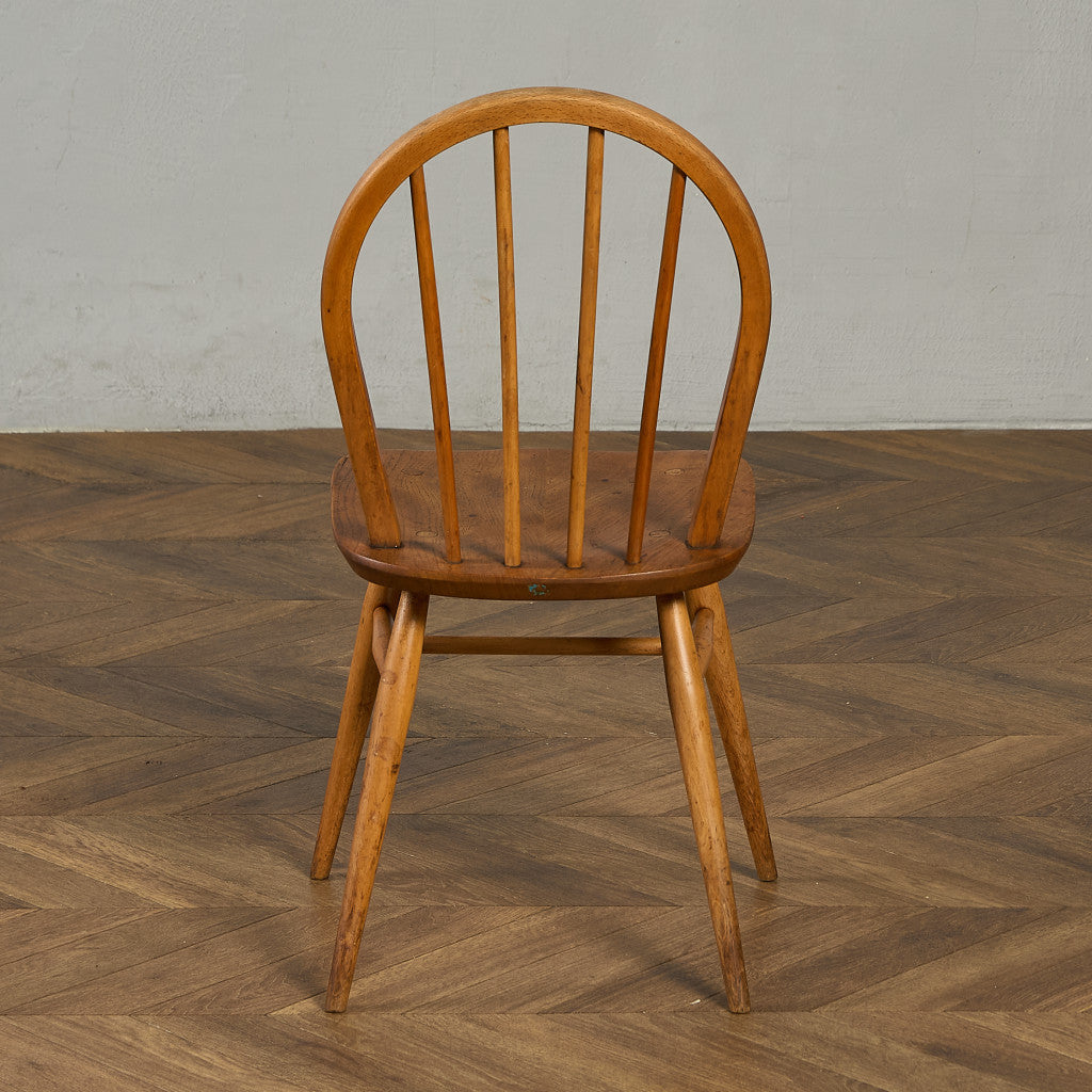 アーコール ERCOL ヴィンテージ 4本 スポーク フープバックチェア ネイビーブルーラベル #89767