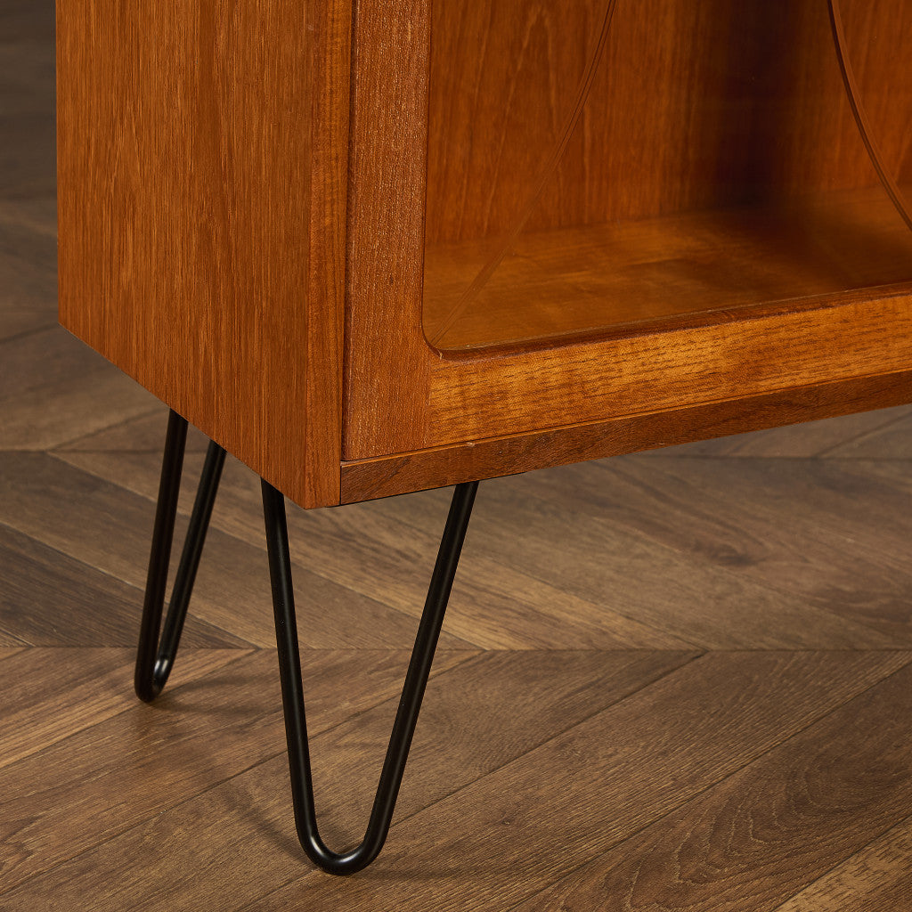 Fresco ガラス ブックケース カスタム アイアン ヘアピンレッグ