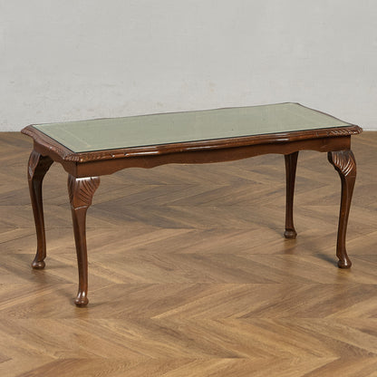 英国 クラシック ガラストップ コーヒーテーブル