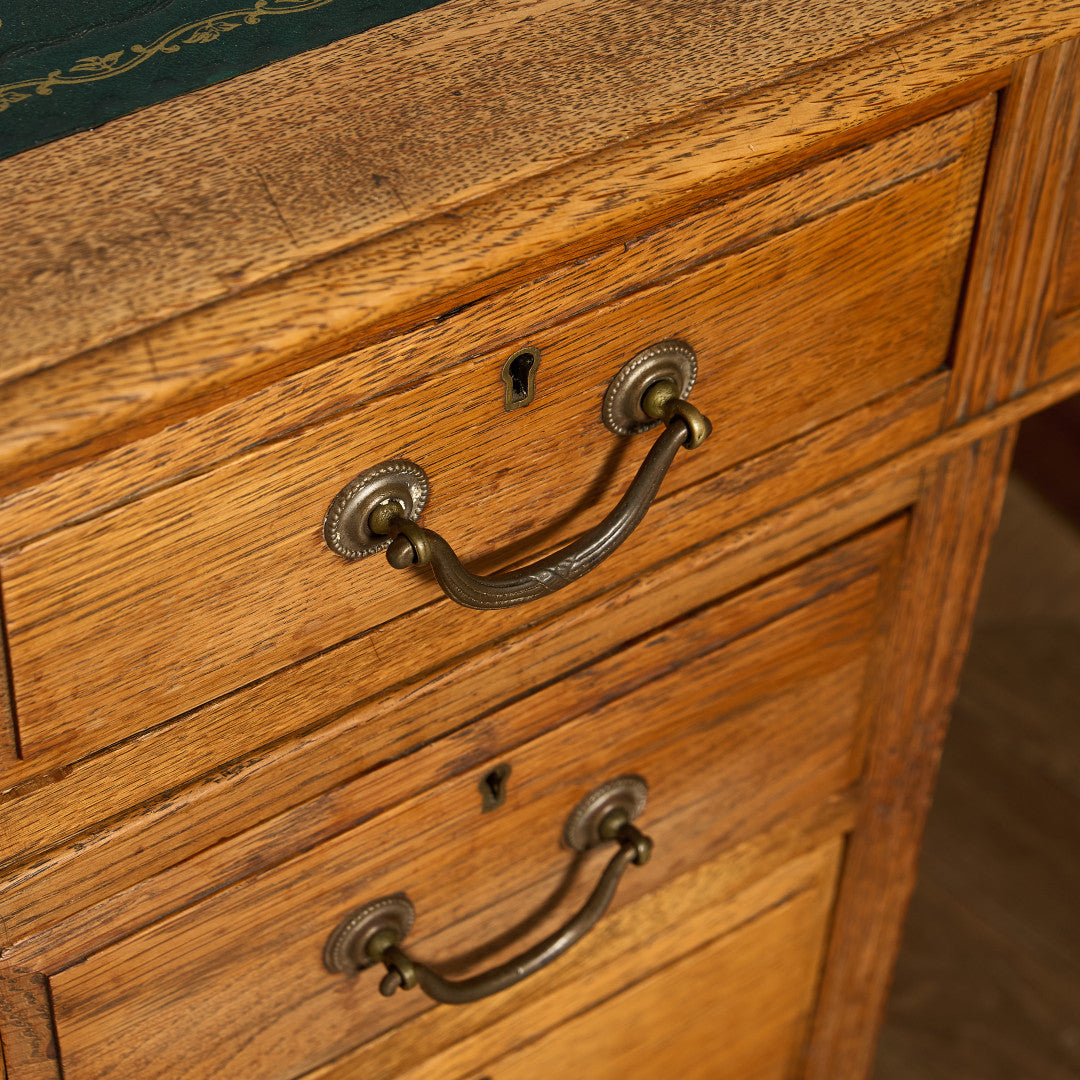 英国 クラシック 両袖デスク