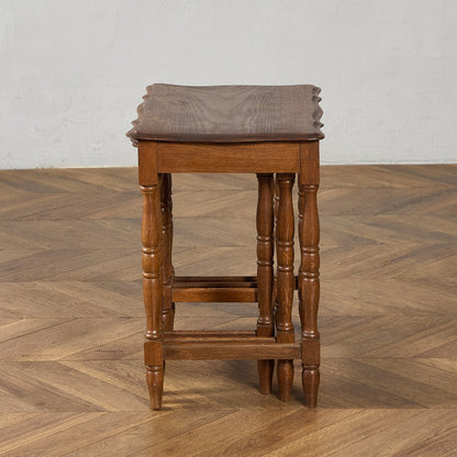 英国 クラシック オーク材 ネストテーブル サイドテーブル