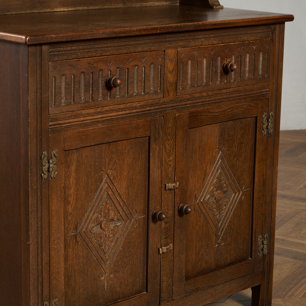 オーク材 ウェルシュドレッサー 食器棚