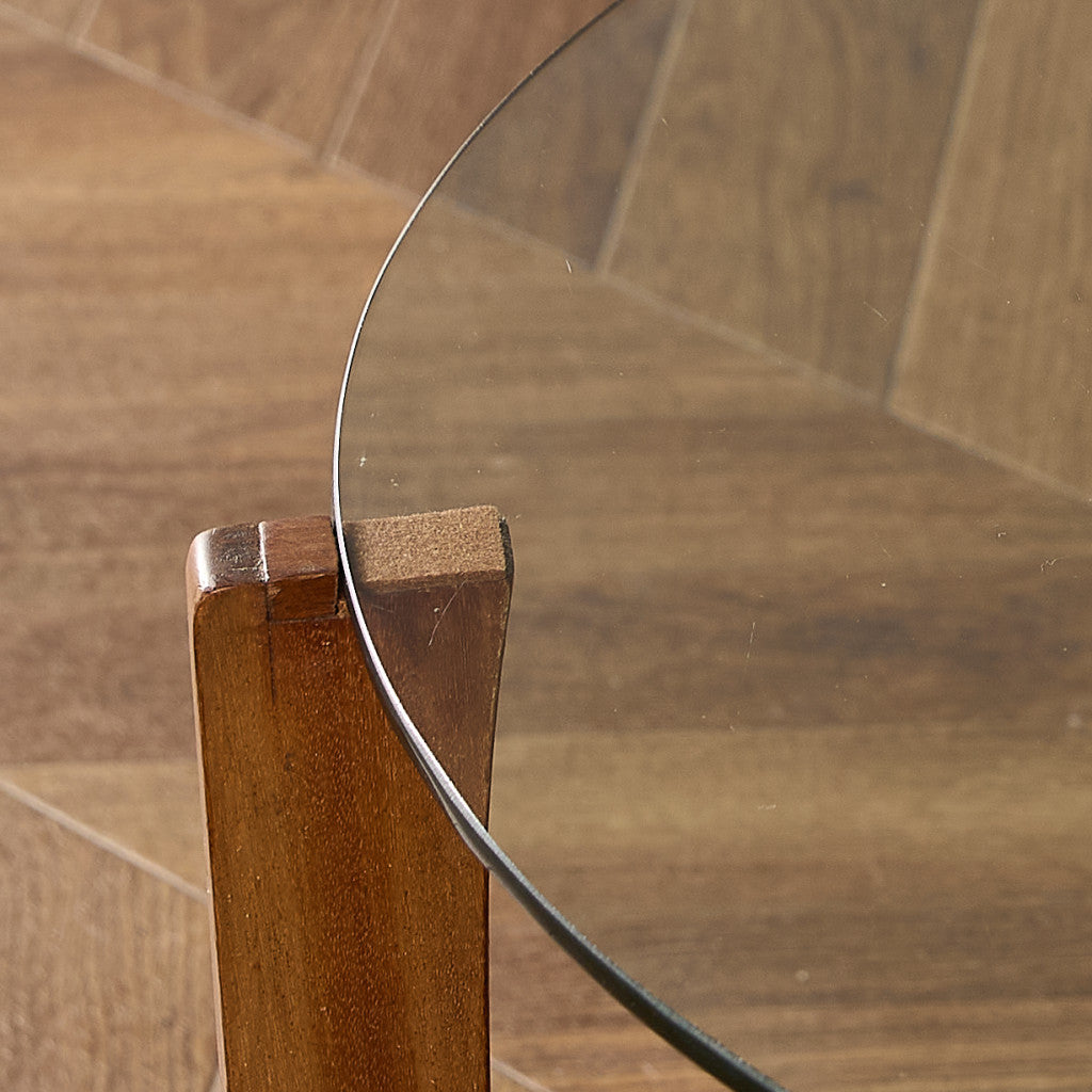 英国 ヴィンテージ ガラストップ コーヒーテーブル #96694 – camori