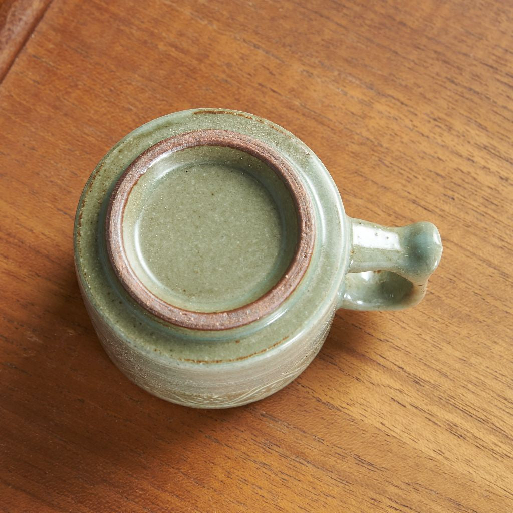 FLOWER STAMP CUP&SAUCER / WHITE