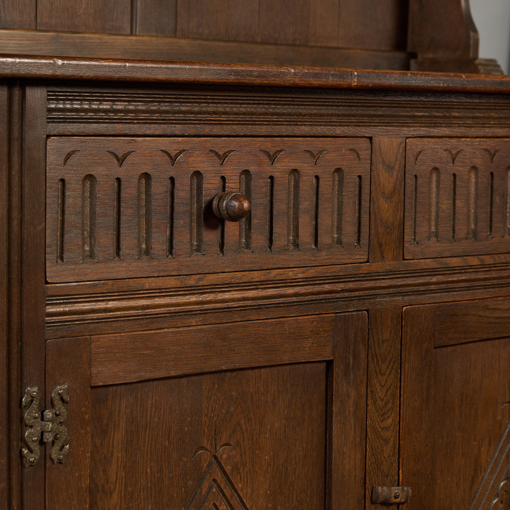 オーク材 ウェルシュドレッサー 食器棚