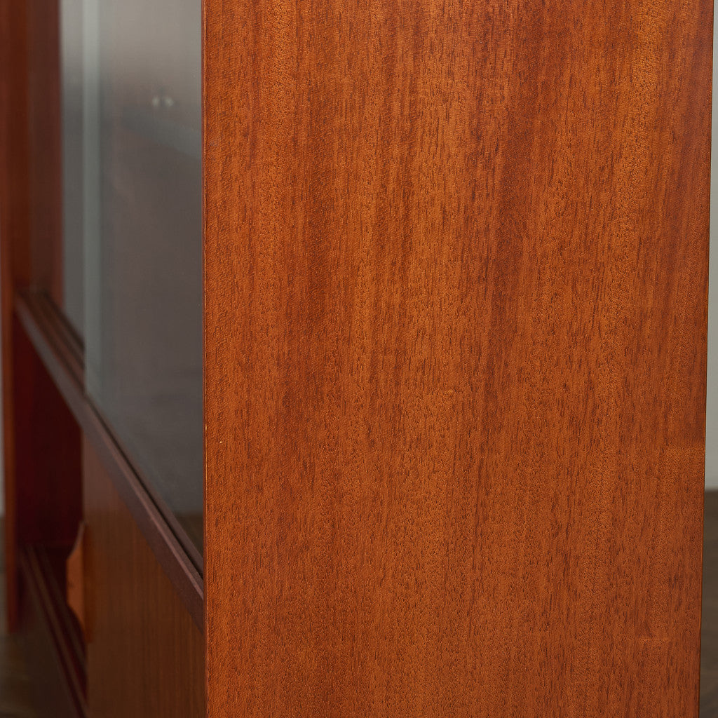 英国 ヴィンテージ ガラス キャビネット