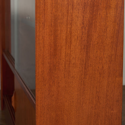 英国 ヴィンテージ ガラス キャビネット