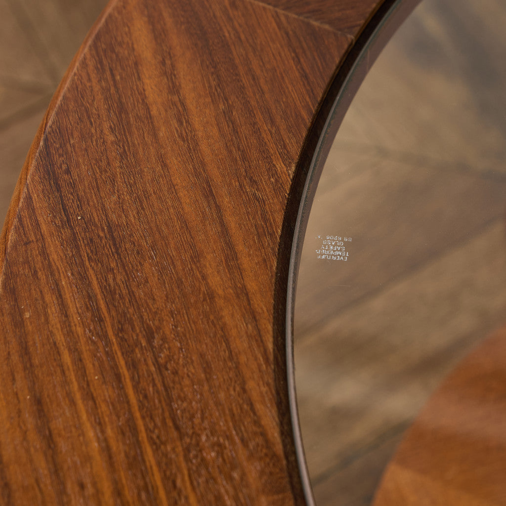 英国 ヴィンテージ ガラストップ コーヒーテーブル