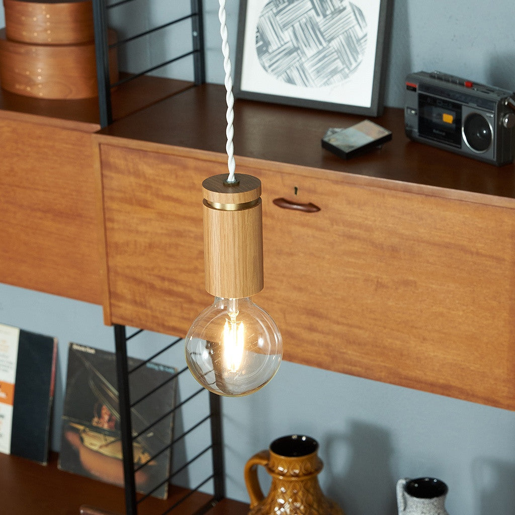 LED Nude i pendant lamp / White oak