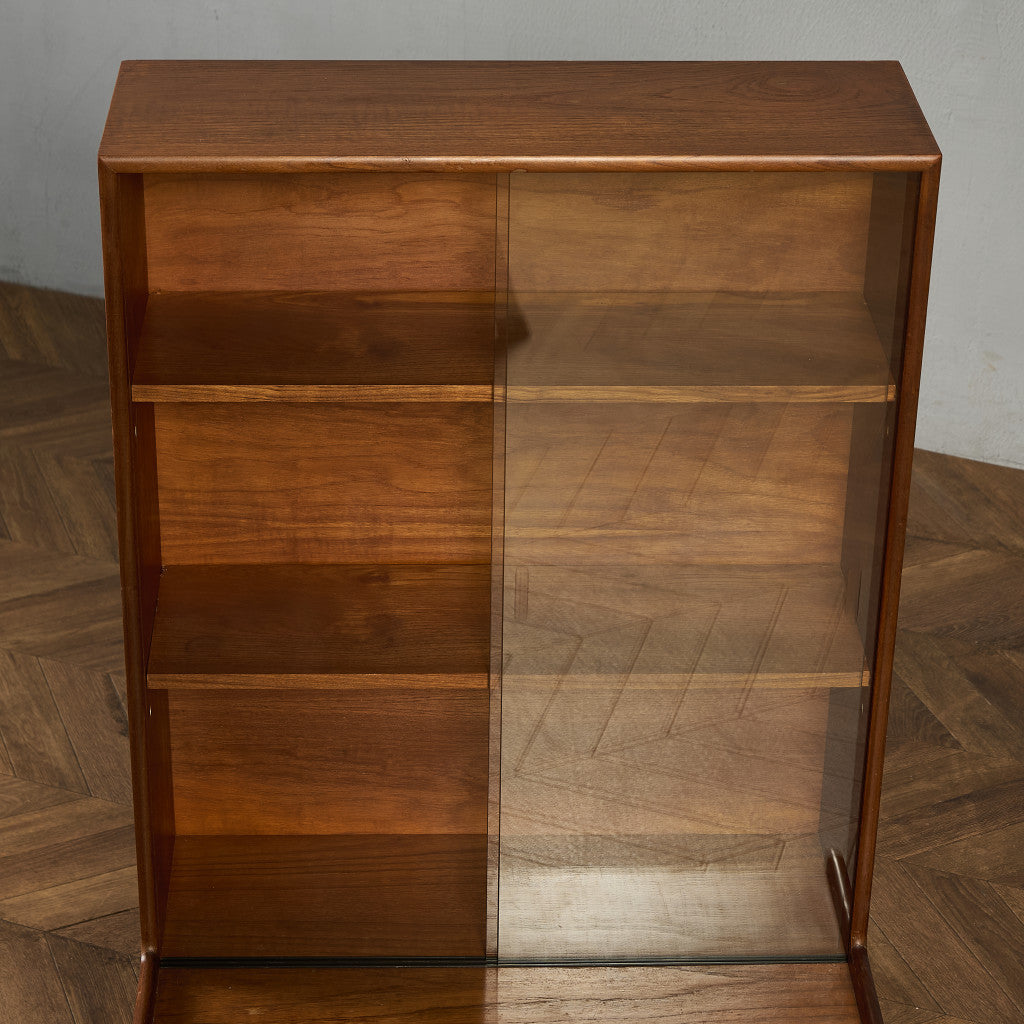 ヴィンテージ ガラス キャビネット 本棚